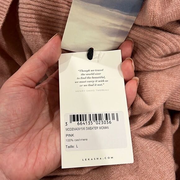 Le Kasha Modena Cashmere Sweater - Pink Size Large - Picture 12 of 12